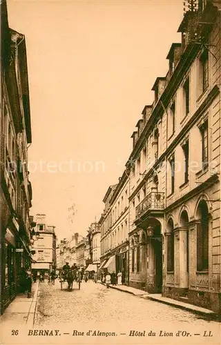 AK / Ansichtskarte Bernay_27 Rue d Alencon   Hotel du Lion d Or 