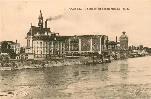 AK / Ansichtskarte Corbeil_91 Essonnes Hotel deVille etles Moulins 