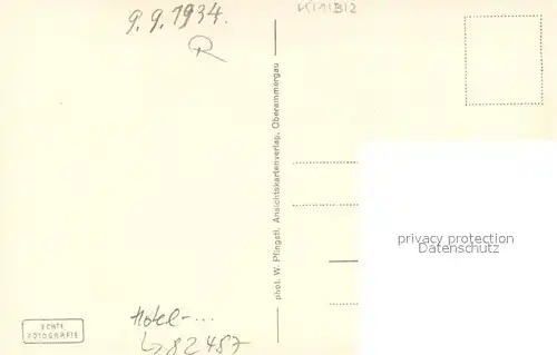 AK / Ansichtskarte Oberammergau Teilansicht und Haus Boeld Oberammergau