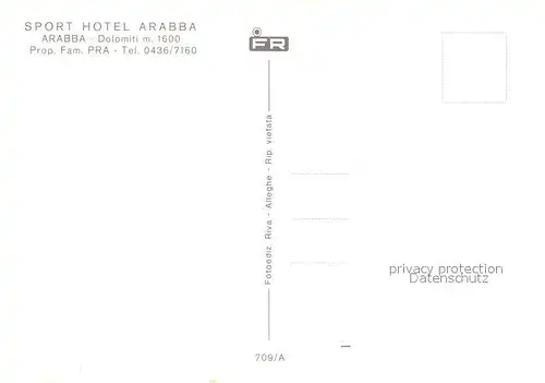 AK / Ansichtskarte Arabba_Dolomiten Sport Hotel Arabba Aussenansicht Arabba Dolomiten