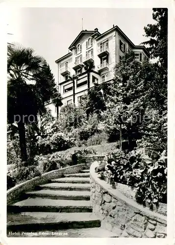 AK / Ansichtskarte Locarno_TI Hotel Pension Eden Aussenansicht Locarno_TI