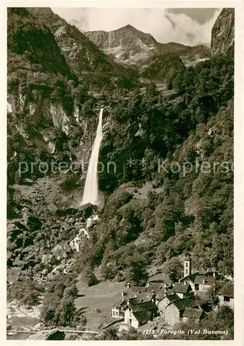 AK / Ansichtskarte Foroglio_Val_Bavona_TI Panorama Wasserfall 