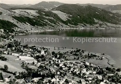 AK / Ansichtskarte Oberaegeri_Ober Aegeri_ZG Fliegeraufnahme 