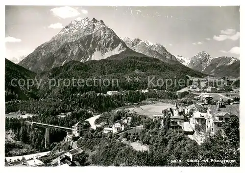 AK / Ansichtskarte Schuls_GR mit Pisocgruppe Schuls_GR