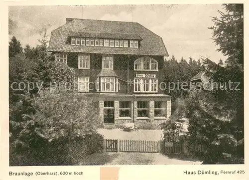 AK / Ansichtskarte Braunlage Haus Duemling Braunlage