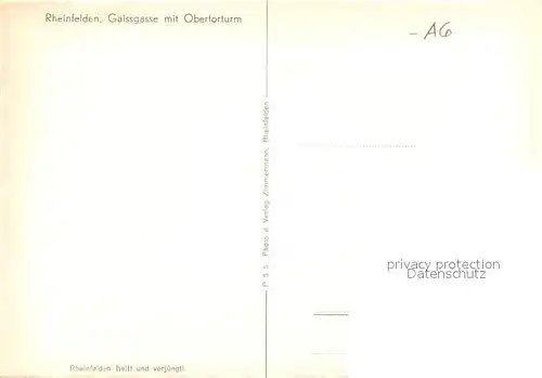 AK / Ansichtskarte Rheinfelden_AG Gaissgasse mit Oberturm Rheinfelden AG