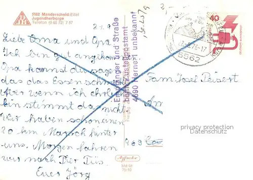 AK / Ansichtskarte Manderscheid_Eifel Fliegeraufnahme Teilansicht m. Jugendherberge Manderscheid Eifel