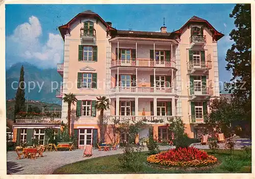 AK / Ansichtskarte Obermais_Meran Hotel Garni Leichterhof Aussenansicht Obermais Meran