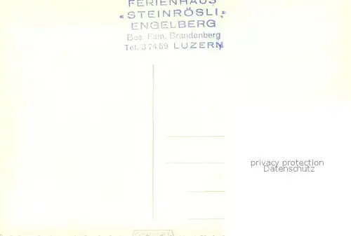 AK / Ansichtskarte Engelberg__OW Ferienhaus Steinroesli Aussenansicht 