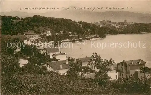 AK / Ansichtskarte Hendaye_64 Vue sur le Baie la Ville et le Pic des Trois Couronnes 