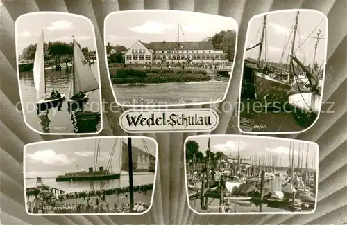 AK / Ansichtskarte Wedel_Pinneberg Hafen und Faehrhaus Wedel Pinneberg