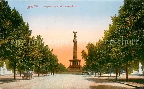 AK / Ansichtskarte Berlin Siegesallee und Siegessaeule Berlin