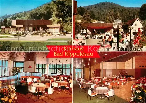 AK / Ansichtskarte Bad_Rippoldsau_Schwarzwald Kurhaus Cafe Innen  und Aussenansichten Bad_Rippoldsau