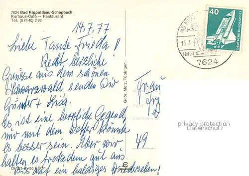 AK / Ansichtskarte Bad_Rippoldsau_Schwarzwald Kurhaus Cafe Innen  und Aussenansichten Bad_Rippoldsau