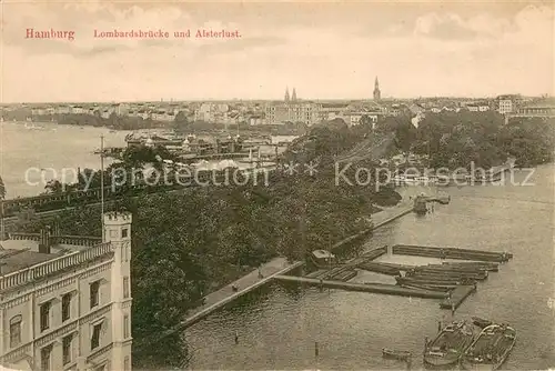 AK / Ansichtskarte Hamburg Lombardskirche mit Alsterlust Hamburg