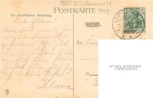 AK / Ansichtskarte Grunewald_Berlin Kaiser Wilhelm Turm auf dem Carslberg Grunewald Berlin