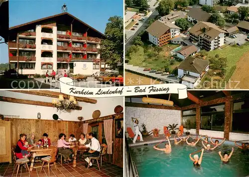 AK / Ansichtskarte Bad_Fuessing Fliegeraufnahme Kurheim Lindenhof Innen  und Aussenansichten Bad_Fuessing
