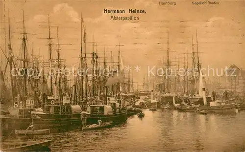 AK / Ansichtskarte Hamburg Hafen m. Dampferschlepper Hammonia u. Segelschiffhafen Hamburg