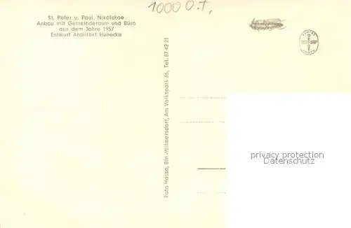 AK / Ansichtskarte Berlin St. Peter u. Paul Nikolskoe Anbau Berlin