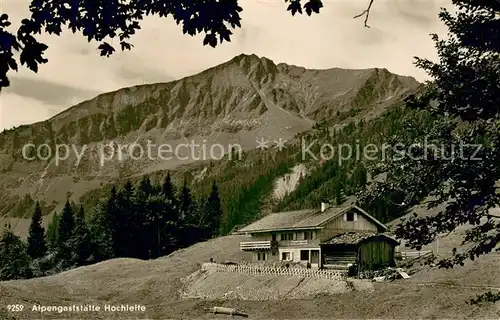 AK / Ansichtskarte Oberstdorf Alpengaststaette Hochleite Aussenansicht Oberstdorf