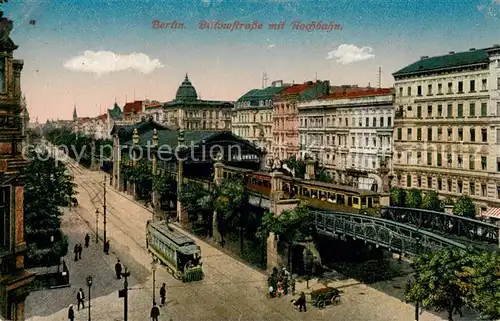 AK / Ansichtskarte Schoeneberg_Berlin Buelowstrasse mit Hochbahn und Strassenbahn Schoeneberg Berlin