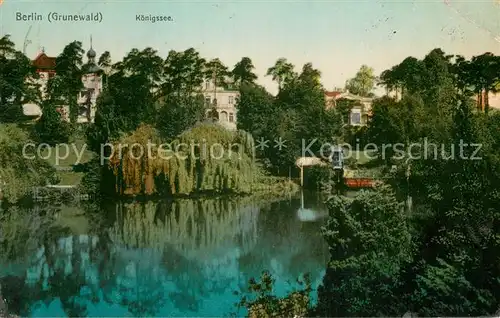 AK / Ansichtskarte Grunewald_Berlin Koenigssee Grunewald Berlin