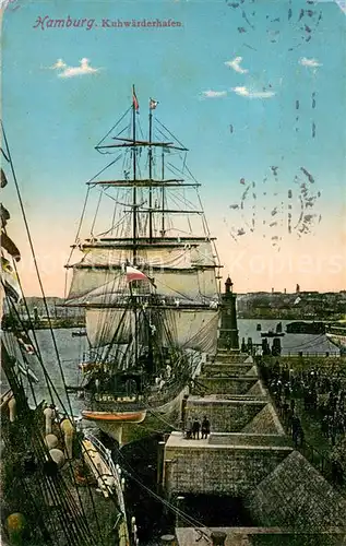 AK / Ansichtskarte Hamburg Kuhwaerderhafen m. Segelschiff Hamburg