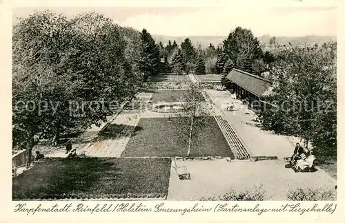 AK / Ansichtskarte Reinfeld_Holstein Genesungsheim m. Gartenanlage und Liegehalle Reinfeld_Holstein