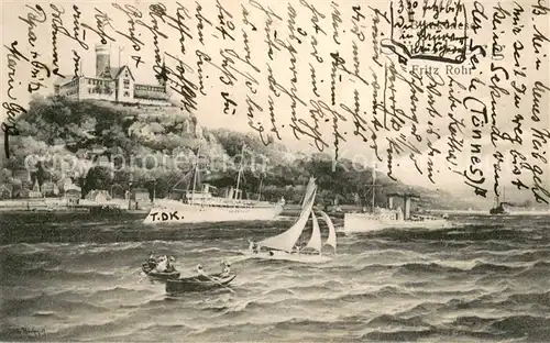 AK / Ansichtskarte Blankenese_Hamburg Suellberg u. Boote auf dem Wasser 