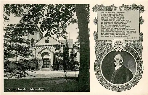 AK / Ansichtskarte Friedrichsruh_Aumuehle Mausoleum  Friedrichsruh_Aumuehle