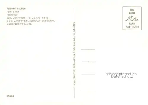 AK / Ansichtskarte Oberstdorf Fellhornstuben  Oberstdorf