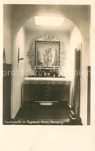 AK / Ansichtskarte Hamburg Hauskapelle im Raphaels Heim Innenansicht kleiner Altar Hamburg