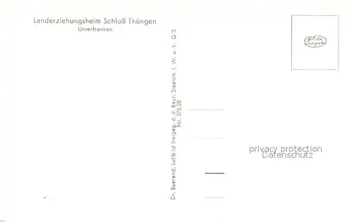 AK / Ansichtskarte Thuengen Landerziehungsheim Schloss Thuengen Fliegeraufnahme Thuengen