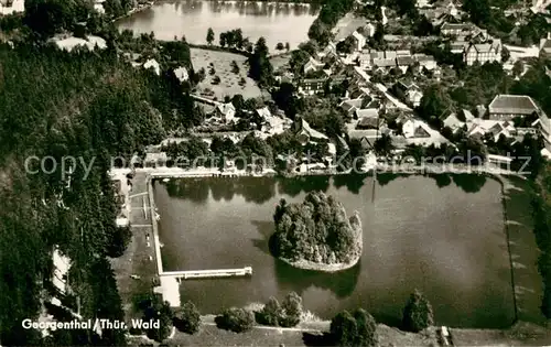 AK / Ansichtskarte Georgenthal_Gotha Fliegeraufnahme Georgenthal Gotha