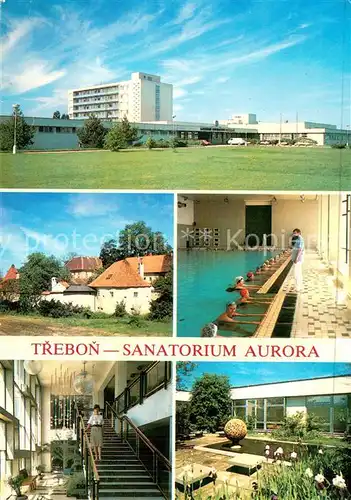 AK / Ansichtskarte Trebon_Czechia Sanatorium Aurora poskytuje komplexni lecbu pohyboveho ustroji 