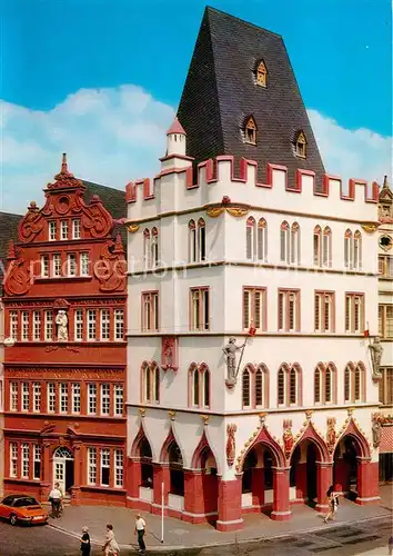 AK / Ansichtskarte Trier Steipe und Rotes Haus mit Inschrift Trier