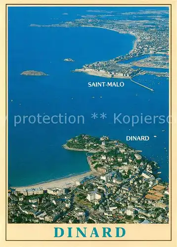 AK / Ansichtskarte Dinard_35 Fliegeraufnahme Rance Muendung mit Saint Malo 