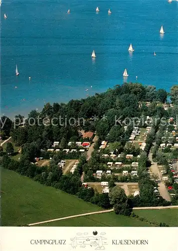 AK / Ansichtskarte Dingelsdorf_Bodensee Campingplatz Klausenhorn Fliegeraufnahme Dingelsdorf Bodensee