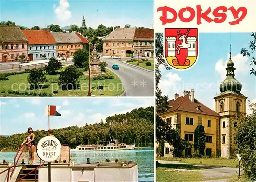 AK / Ansichtskarte Doksy_Hirschberg_See_CZ Pristaviste Doksy Plaz Schloss 