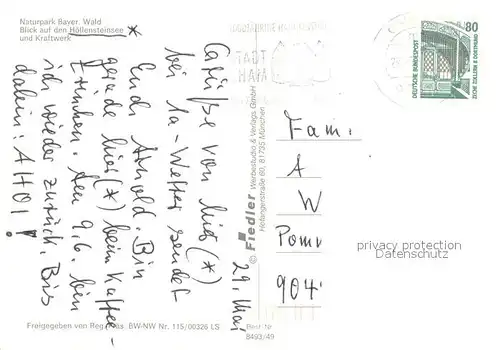 AK / Ansichtskarte Hoellensteinsee und Kraftwerk Fliegeraufnahme Hoellensteinsee