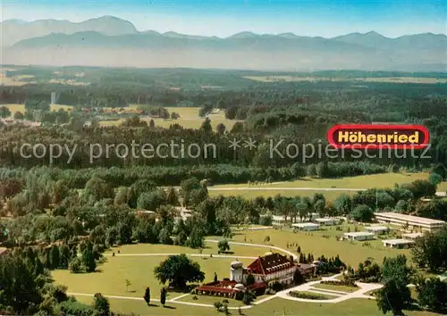 AK / Ansichtskarte Bernried_Starnberger_See Schloss und Klinik Hoehenried Fliegeraufnahme Bernried_Starnberger_See