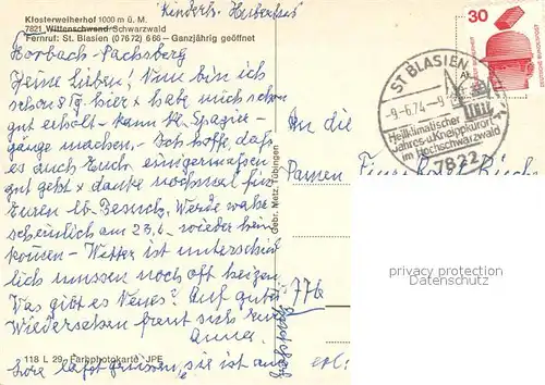 AK / Ansichtskarte Wittenschwand Klosterweiherhof Wittenschwand