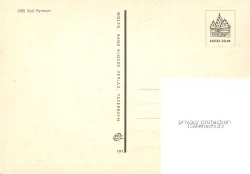 AK / Ansichtskarte Bad_Pyrmont Weser Klinik Park Veranstaltungssaal Foyer Bad_Pyrmont