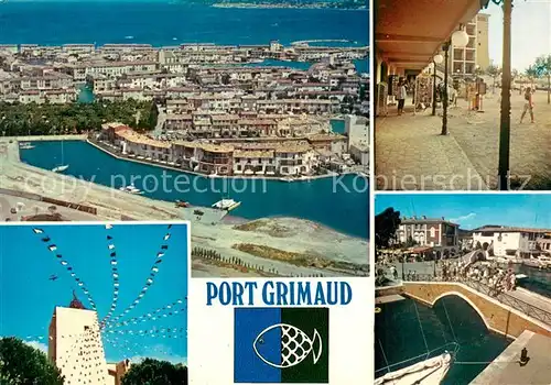 AK / Ansichtskarte Port_Grimaud Vue aerienne Vue partielle Port Grimaud