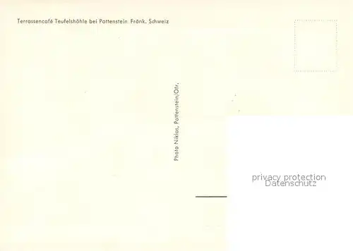 AK / Ansichtskarte Pottenstein_Oberfranken Terrassencafe Teufelshoehle Terrasse Pottenstein_Oberfranken