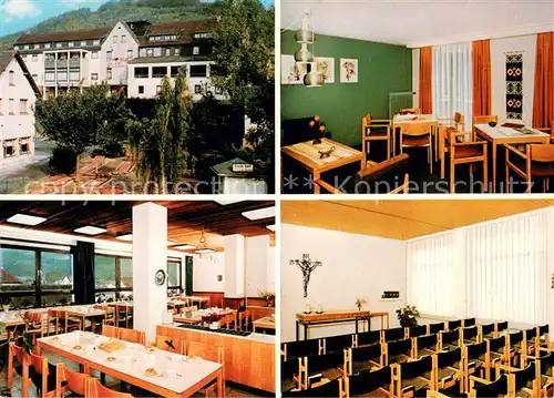 AK / Ansichtskarte Rossbach_Wied Erholungsheim Wiedperle Gastraeume Hauskapelle Rossbach Wied