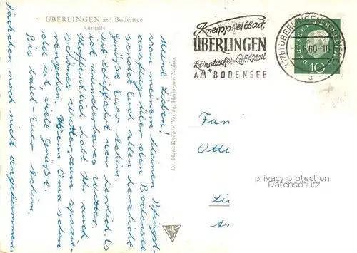 AK / Ansichtskarte ueberlingen_Bodensee Kurhalle ueberlingen Bodensee