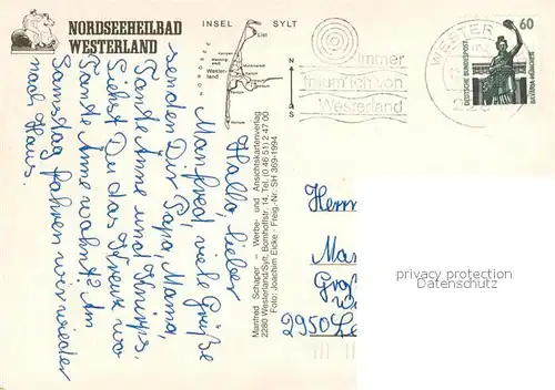 AK / Ansichtskarte Westerland_Sylt Fliegeraufnahme Westerland_Sylt