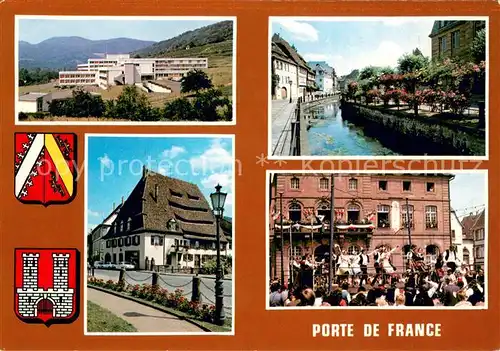 AK / Ansichtskarte Wissembourg_Weissenburg_Alsace Hotelkomplex Ortspartien Theaterschauspiel 