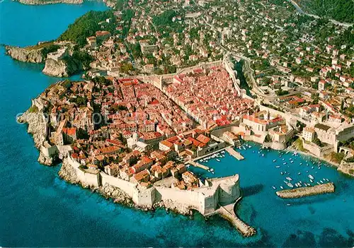 AK / Ansichtskarte Dubrovnik_Ragusa Fliegeraufnahme Dubrovnik Ragusa